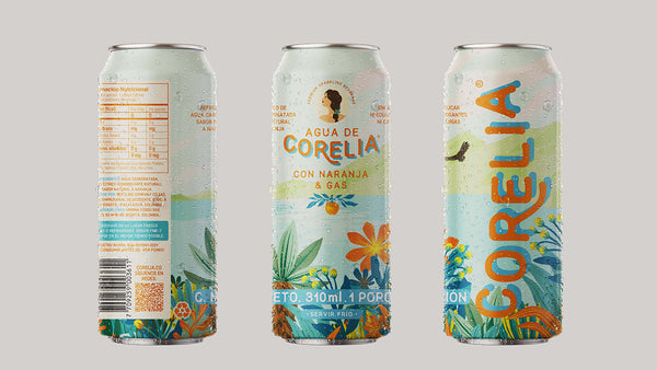 Sparkling Water with Natural Orange Flavor for Medellín..Agua con Gas con Sabor Natural a Naranja para Medellín