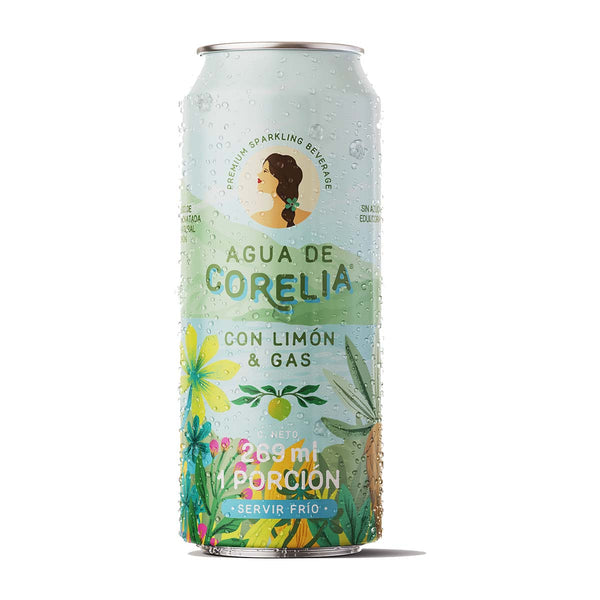 Sparkling Water with Natural Lemon Flavor..Agua con Gas con Sabor Natural a Limón