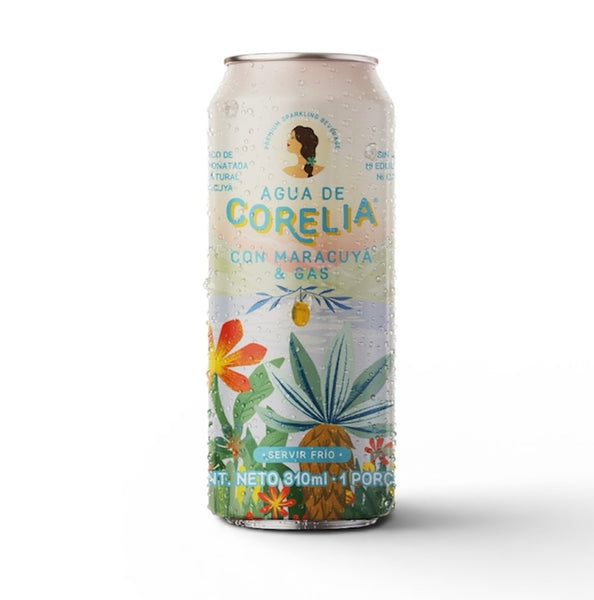 Sparkling Water with Natural Passionfruit Flavor..Agua con Gas con Sabor Natural a Maracuyá