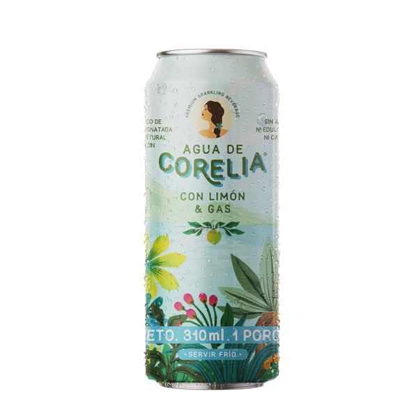 Sparkling Water with Natural Lemon Flavor for Medellin..Agua con Gas con Sabor Natural a Limón para Medellin